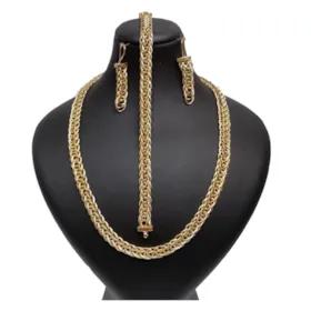 نیم ست طلا 18 عیار زنانه گالری یارطلا مدل بافت کد SR50